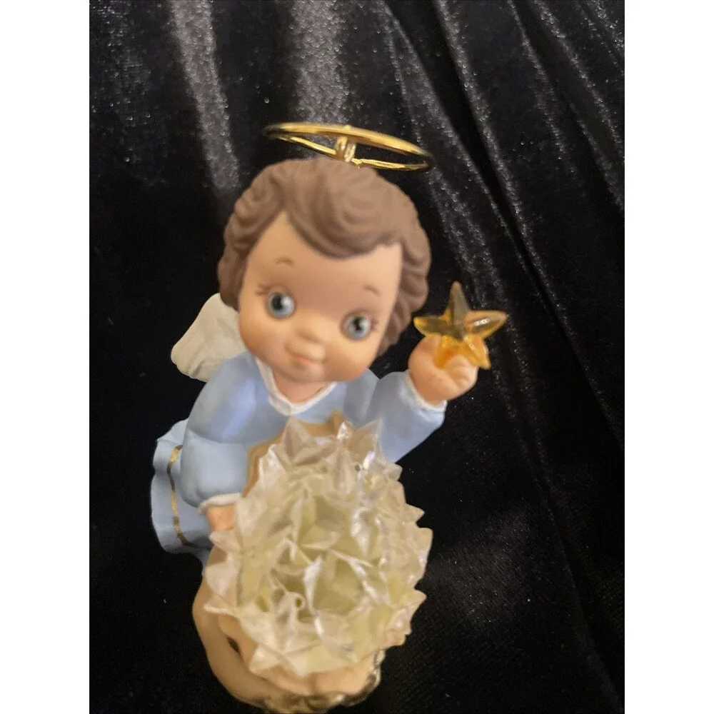 1990 Hallmark Keepsake Ornament Magic Light Up Starlight Angel Holiday Christmas